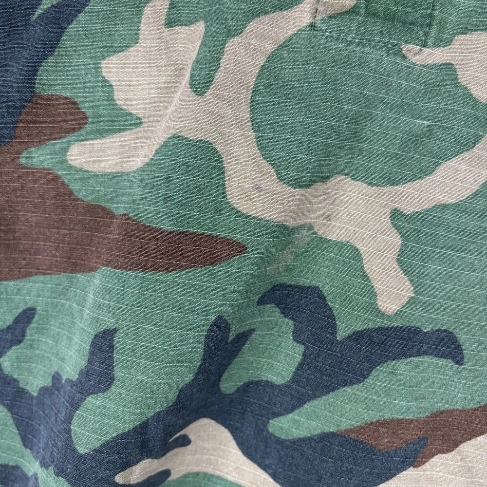 US Military Woodland Camo BDU Field Jacket Ripstop Large Regular Utility Work